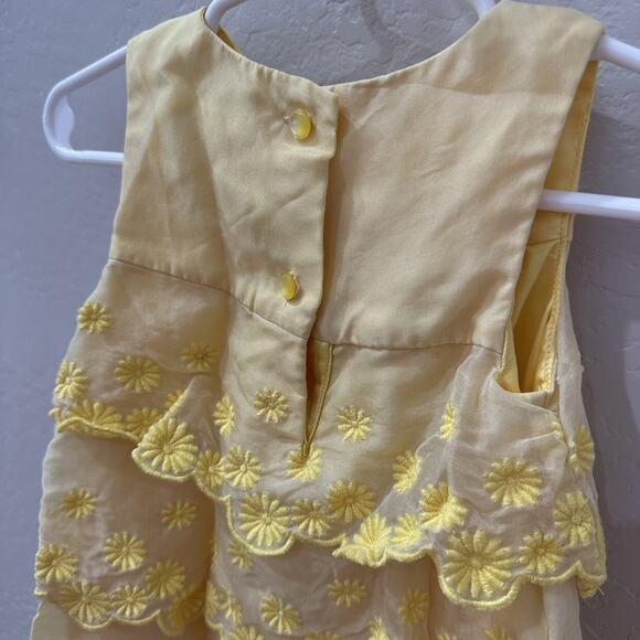 Janie and Jack Yellow Daisy Tiered Tank Dress - Picture 6 of 10